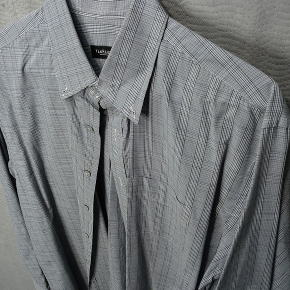 Van Heuson men's long sleeve button front cotton/p - Picture 3 of 7